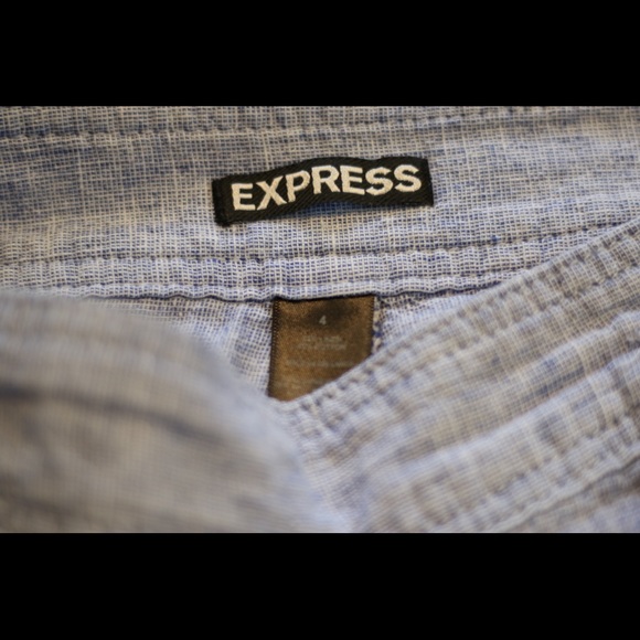 Express blue stripe with front buttons shorts - Picture 5 of 8